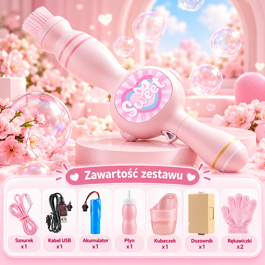 Dymuszek - maszyna do robienia odbijających baniek (ZESTAW)